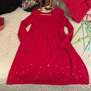Lands end red dress